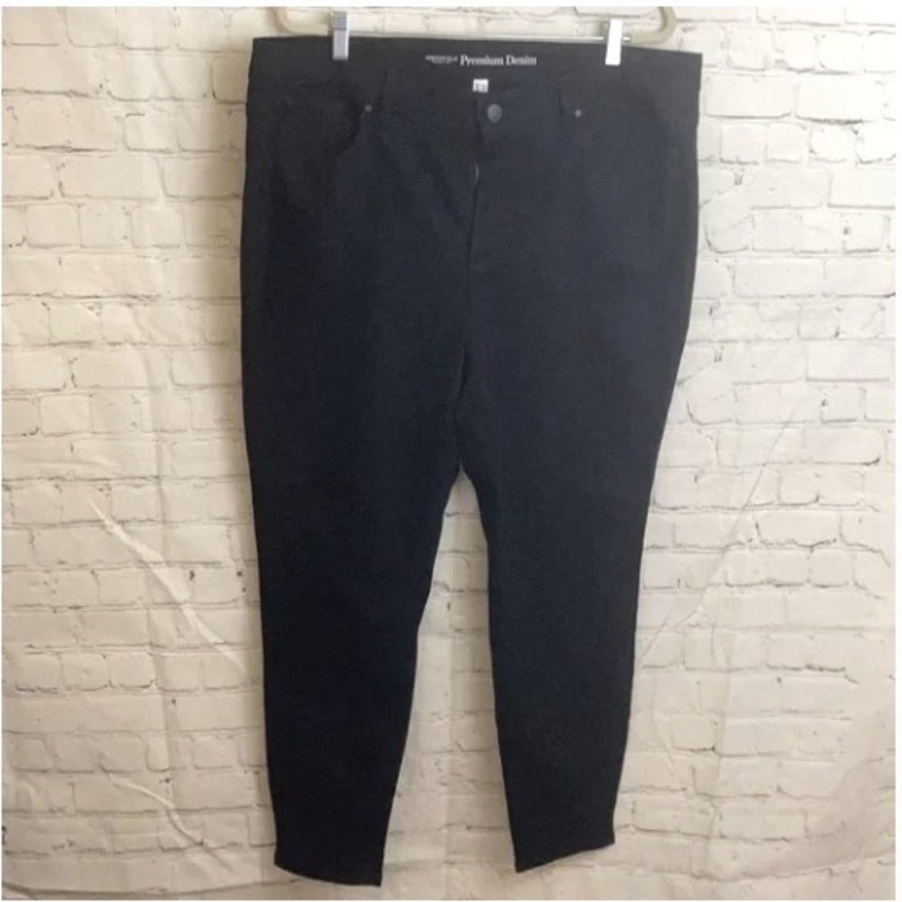 Addition elle skinny solid black premium denim jeans